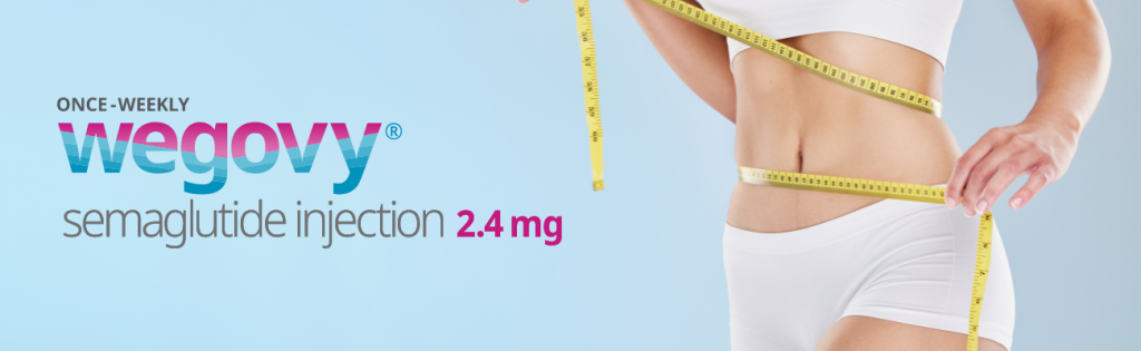 Wegovy (semaglutide) injection pen used for medical weight management.