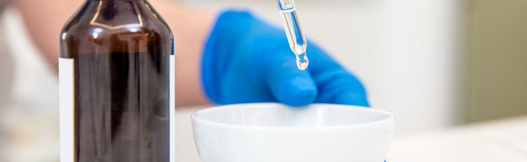 A Guide to Buying and Using Chemical Peels in Your Aesthetic Clinic 1 A chemical peel solution being poured into a bowl for mixing.