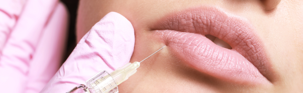 Faces | Are Dermal Fillers Really Painful? 2 Cosmetic procedure: woman undergoing non-surgical dermal filler injection.