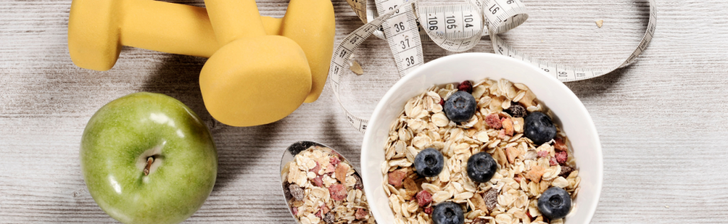 Balanced plate of healthy food promoting wellness and clean eating.