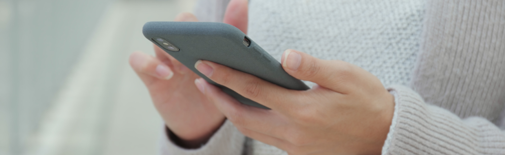 A person holding a phone