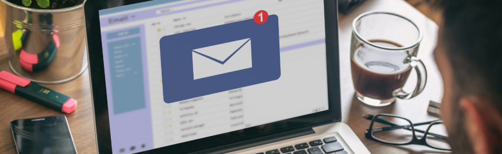 Client checking an email from their aesthetic practitioner or clinic.