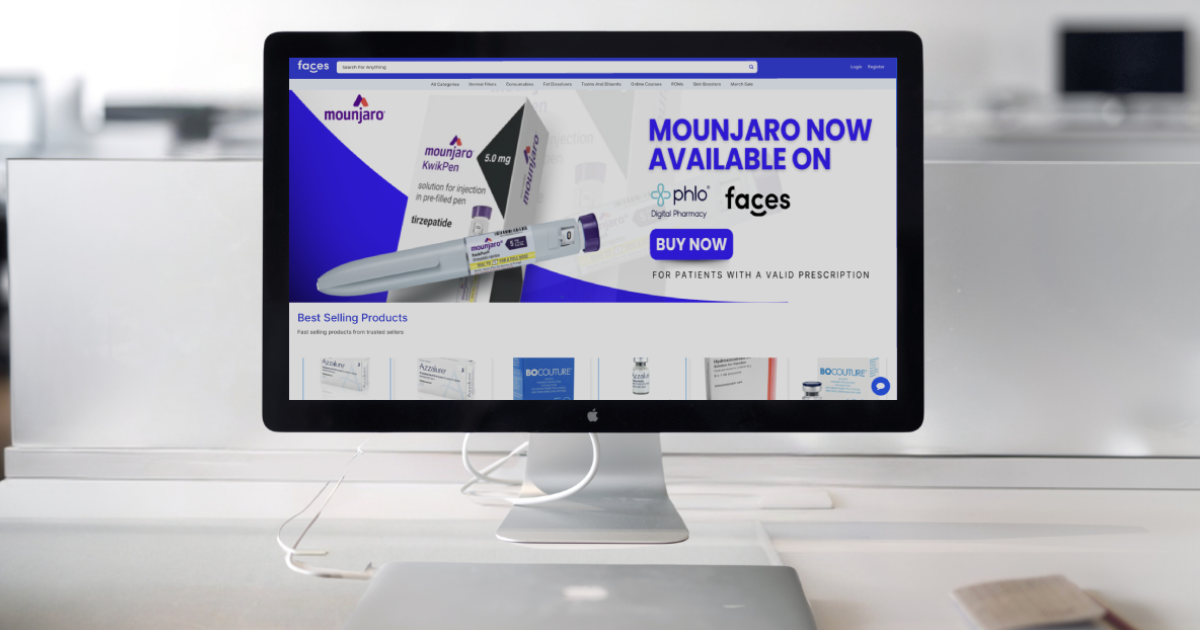 Faces | Where To Buy Authentic Toxins and Diluents Online? 2 A screen with the Faces Shop on the screen.