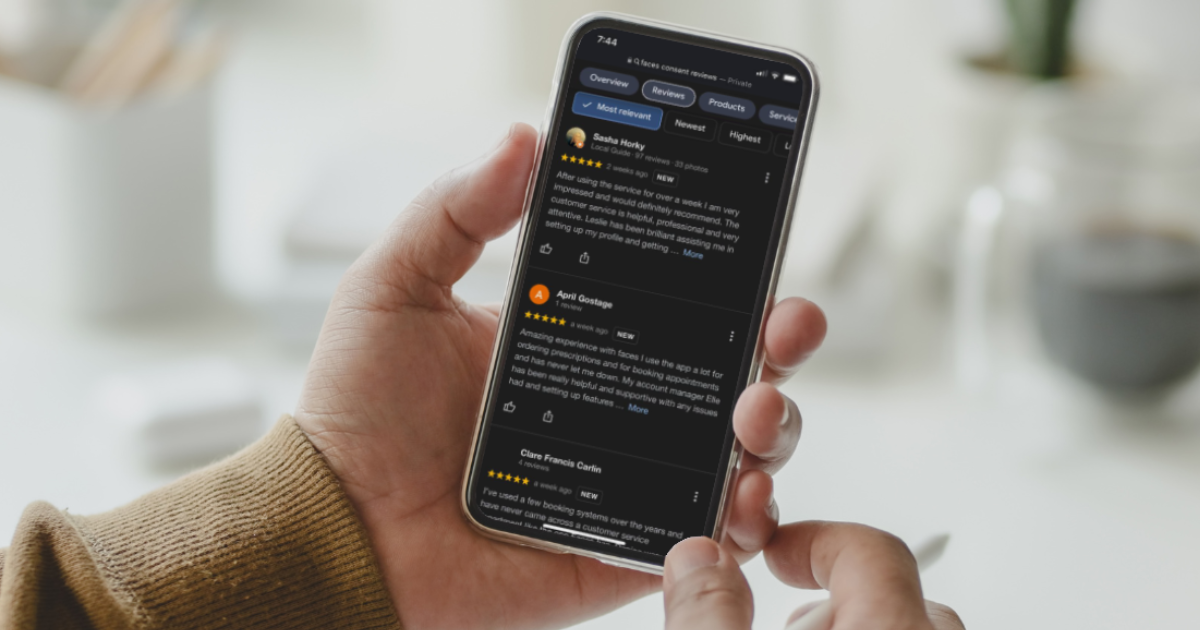 Find the Best Clinics Near You With These 5 Tips! 6 a phone with Google reviews opened.