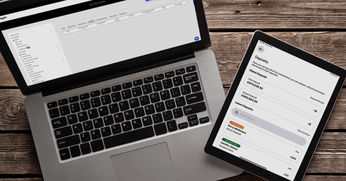 7 Proven Reasons Why You Should Take Deposits 2 Mockup of iPadTablet with a screenshot in the Deposit Section