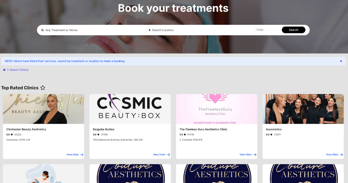 The Complete Guide on the Most Popular Aesthetic Treatments this 2024! 6 Picture of the clinic lists on Faces What clients see