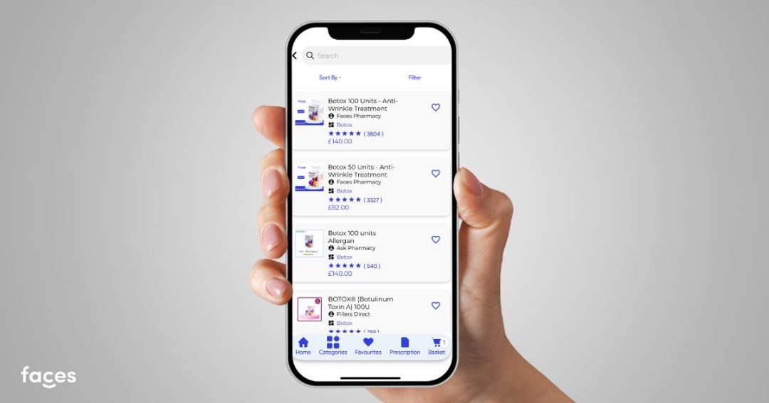 Buy BOTOX® Online | Order From 29 Pharmacies 2 faces pharmacy marketplace that showcase botox sellers and prices