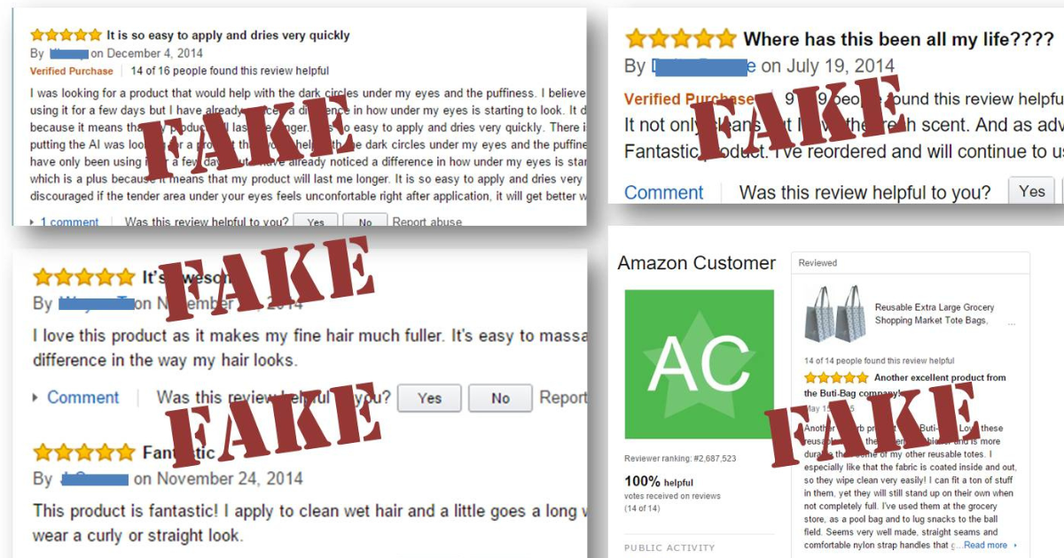 Proven Reasons Why Your Clients Don't Trust 5-Star Reviews! 3 Pictures of fake online reviews